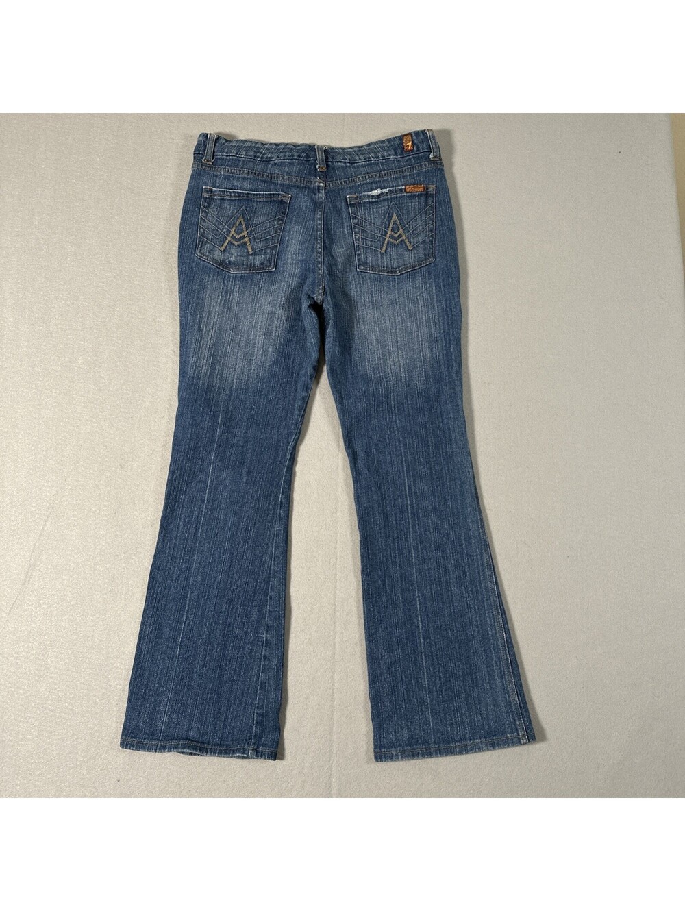 Vintage 7 For All Mankind A Pocket Womens Jeans 30 (32x29) Bootcut Flare Blue